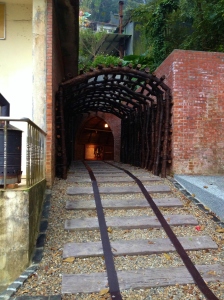 The entrance to the mine shaft. It had been remodeled to be touristy.
