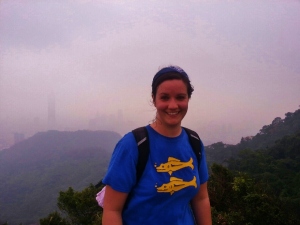 You can almost make out Taipei 101 behind me to the left.